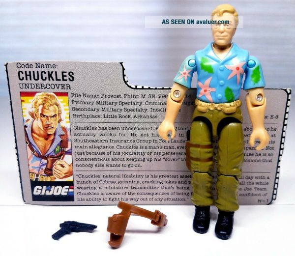 Vintage Hasbro GI JOE ARAH Figure COMPLETE With File Card Chuckles ...
