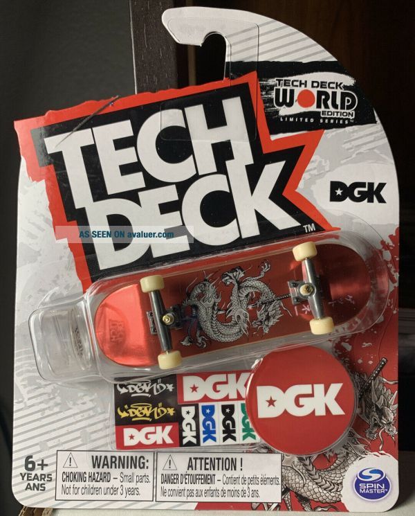 Tech Deck Rarest Board Tech Deck DGK ULTRA RARE WORLD EDITION LIMITED SERIES Dragon Set ...