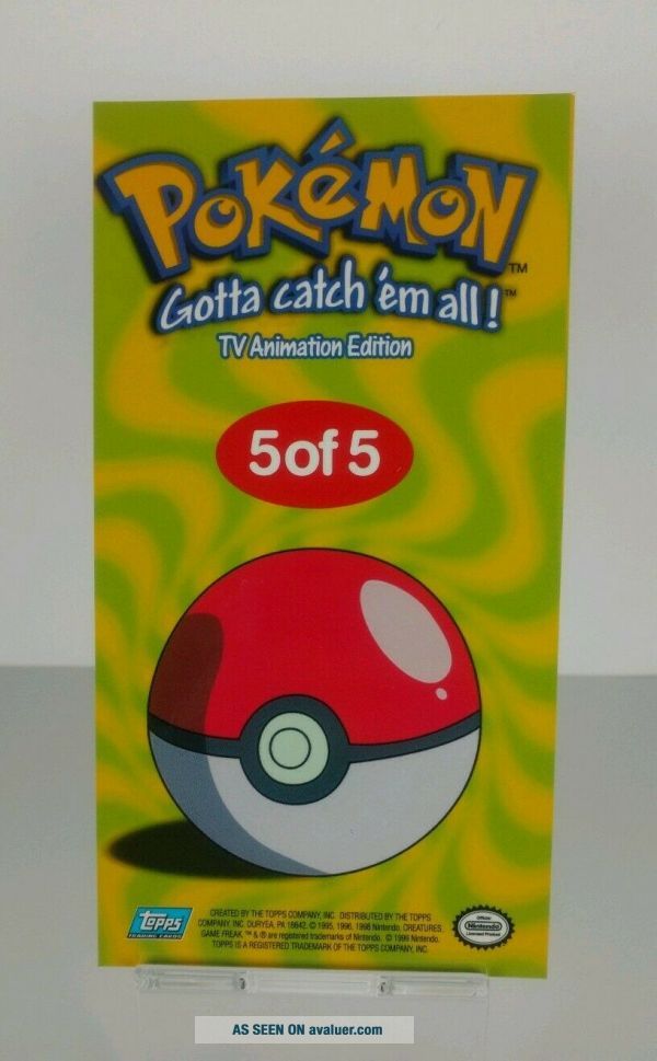 Topps Animation 1999 Topps Series 1 Pokemon TV Animation Edition Meowth Oversized ...