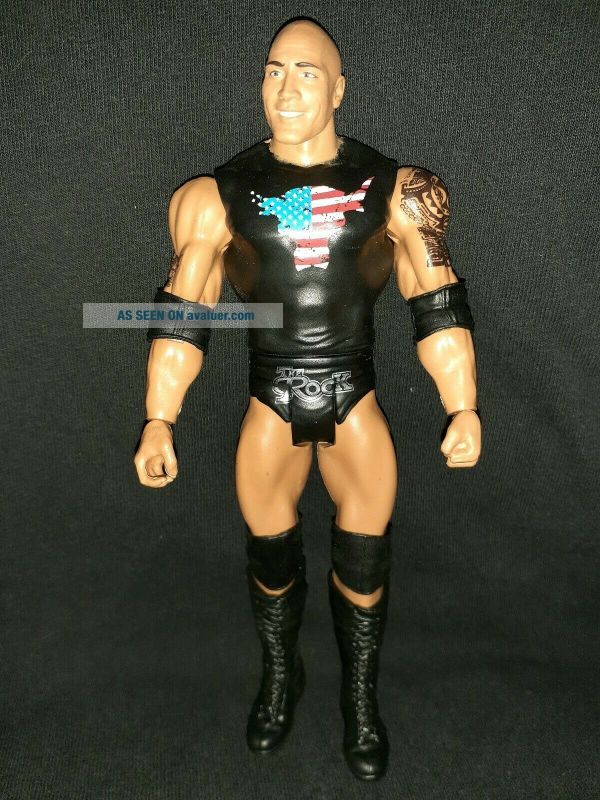 MATTEL WWE BASIC SERIES THE ROCK WRESTLING ACTION FIGURE WWF WCW ...