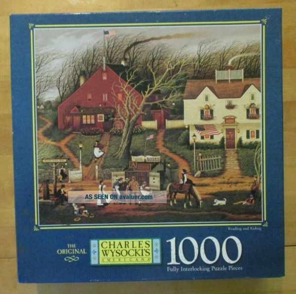 Vintage Charles Wysocki 1000 Piece Jigsaw Puzzle READING & RIDING ...