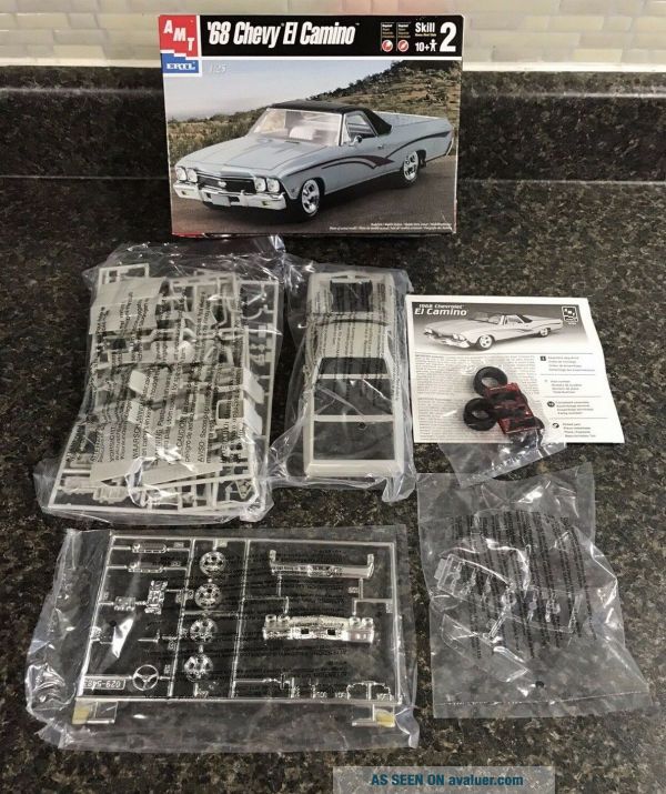 Vintage AMT 1/25 Scale ' 68 CHEVY EL CAMINO Plastic Model Kit | #33209825