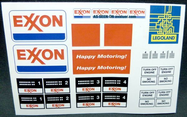 LEGO Stickers For Vintage Exxon Gas Service Station Set 6375 | #33407843
