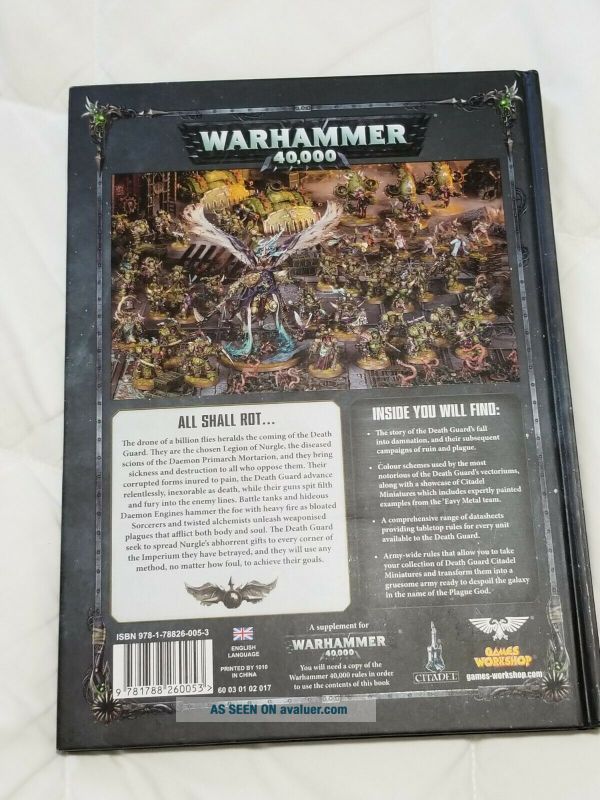Warhammer 40K Codex Heretic Astartes Death Guard Hardback Book | #33566968