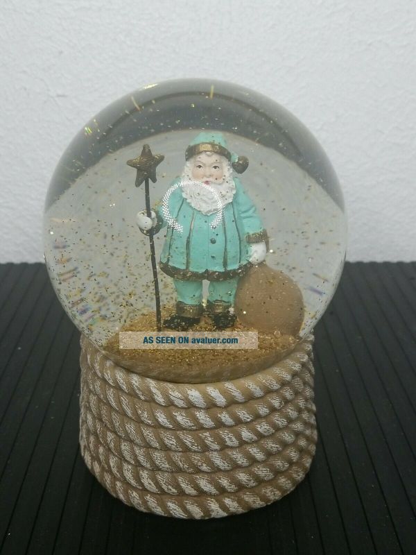 Vintage Santa Christmas Snow Globe Music Box We Wish You A Merry ...