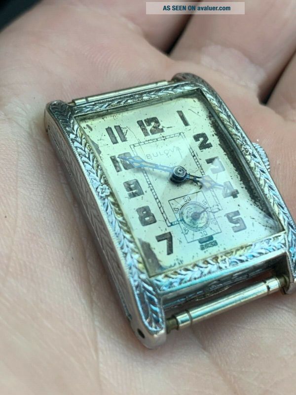 Photo inspiration: Picture Idea: Vintage Mens Art Deco Bulova Wristwatch Watch Parts