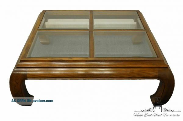HEKMAN FURNITURE Asian Oriental Inspired 46 " Square Glass Topped Coffee Table | #44665113