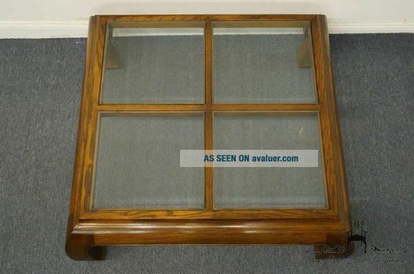 HEKMAN FURNITURE Asian Oriental Inspired 46 " Square Glass Topped Coffee Table | #44665113