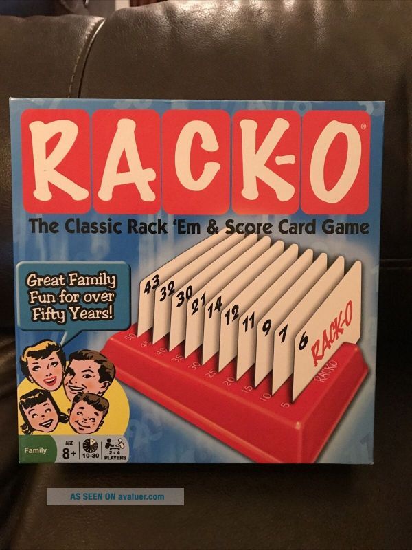 Vintage RACK - O Classic Rack ' Em Score Card Family Board Game | #44686648