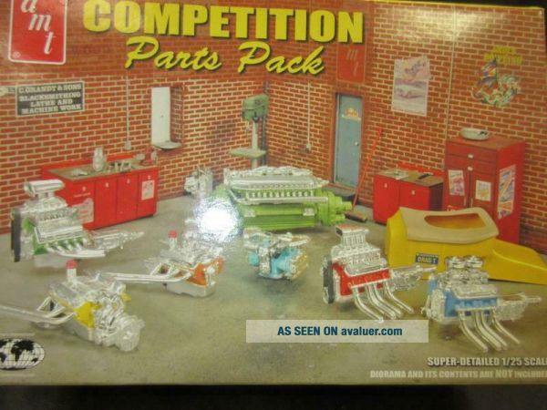 COMPETITION PARTS PACK CHROME ENGINES Kit AMT ERTL 1/25 Scale Plastic ...