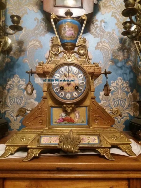 C19th French Japy Freres Sevres Ormolu Mantle Clock | #44878409
