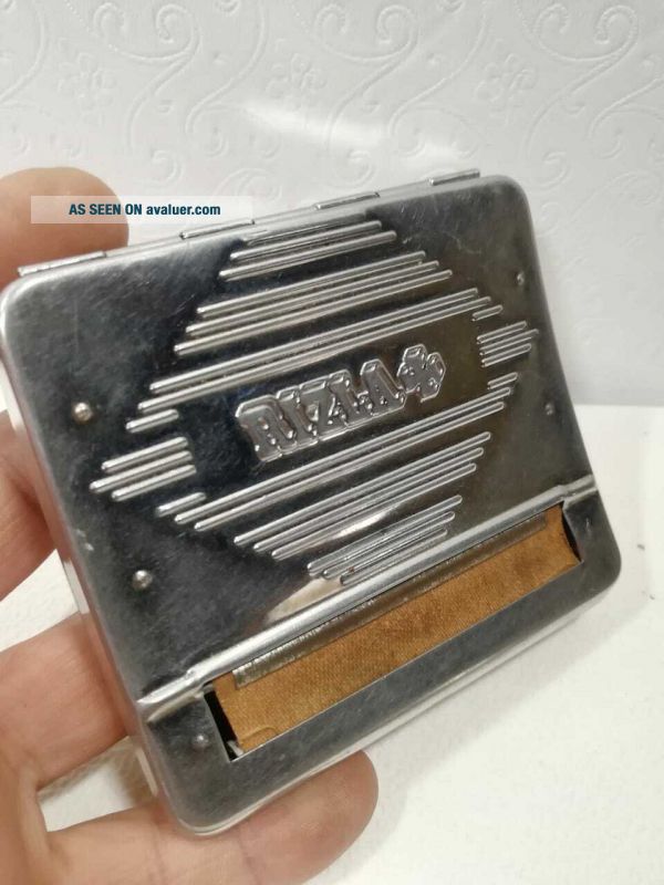 VINTAGE Collectors RIZLA METAL CIGARETTE ROLLING MACHINE MADE IN FRANCE