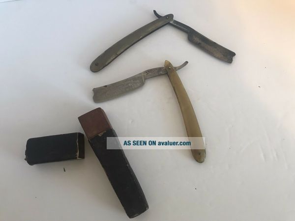 Antique Frederick Reynolds Sheffield Old English Straight Razors Pre ...