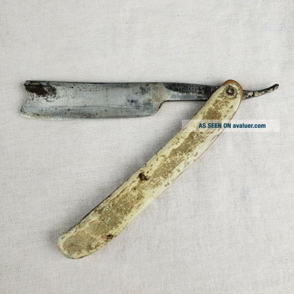 Antique 1800 ' S Wade & Butcher Sheffield Straight Razor Barber Shaving ...