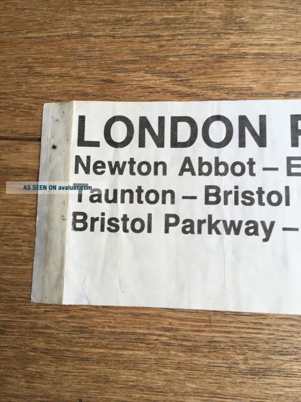 London Paddington Brunel Executive BR Train Window Carriage Destination ...
