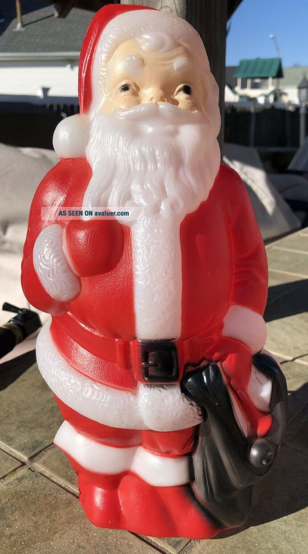 1968 VINTAGE Lighted Empire Plastic Corp Blow Mold Santa Claus
