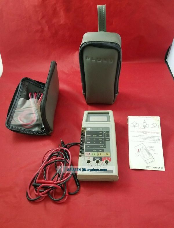 Vintage Fluke 8020 Multimeter With Case Wires And Instructions 46464183
