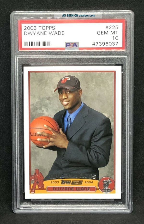 2003 Topps Basketball Dwyane Wade ROOKIE RC 225 PSA 10 GEM | #47541955