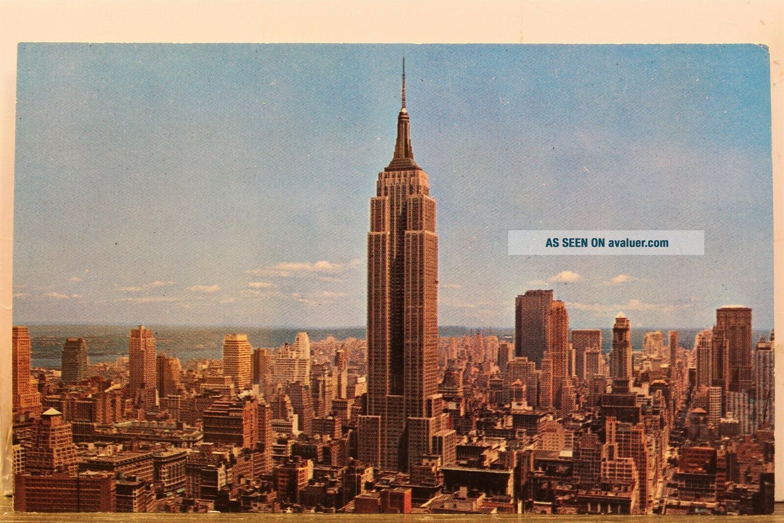 York NY NYC Empire State Building Uptown Skyline Postcard Old Vintage Card