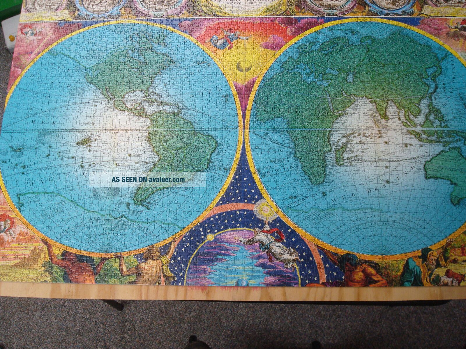 Ravensburger 3000 Piece Jigsaw Puzzle - OLD ANTIQUE WORLD MAP COMPLETE ...