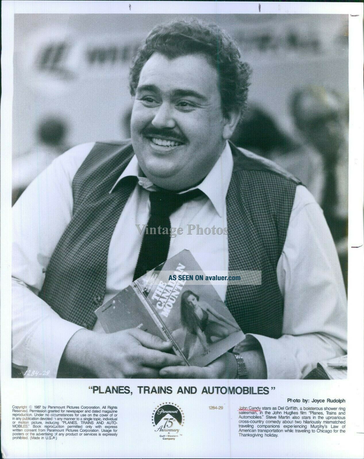 1987 Photo Actor Planes Trains And Automobiles John Candy As Del ...