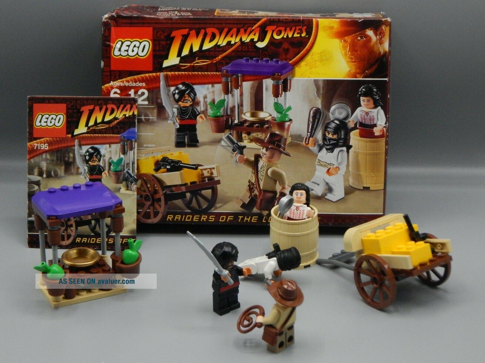 2009 LEGO 7195 INDIANA JONES Ambush In Cairo COMPLETE W / Box RARE ...