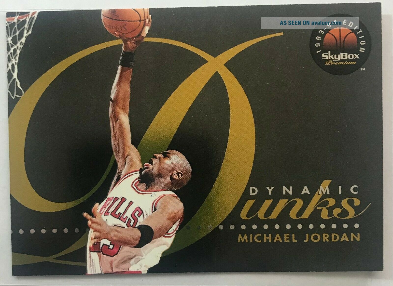 1993 - 94 Skybox Michael Jordan Dynamic Dunks Card D4, Chicago Bulls ...