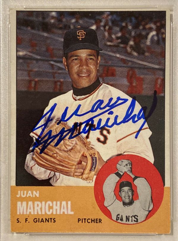 1963 Topps JUAN MARICHAL Signed Baseball Card PSA/DNA 440 Auto Grade 10 ...