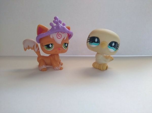 Authentic Hasbro Littlest Pet Shop LPS 511 Longhair Cat And 512 Yellow ...