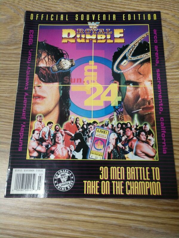 Royal Rumble Program Book WWF WWE Wrestling Royal Rumble 1993 Official Souvenir Edition Program ...