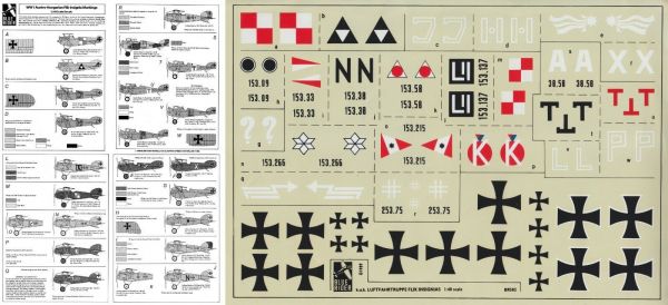 BLUE RIDER DECALS 1/48 Albatros D. III Aviatik Berg Phonix D. I ...