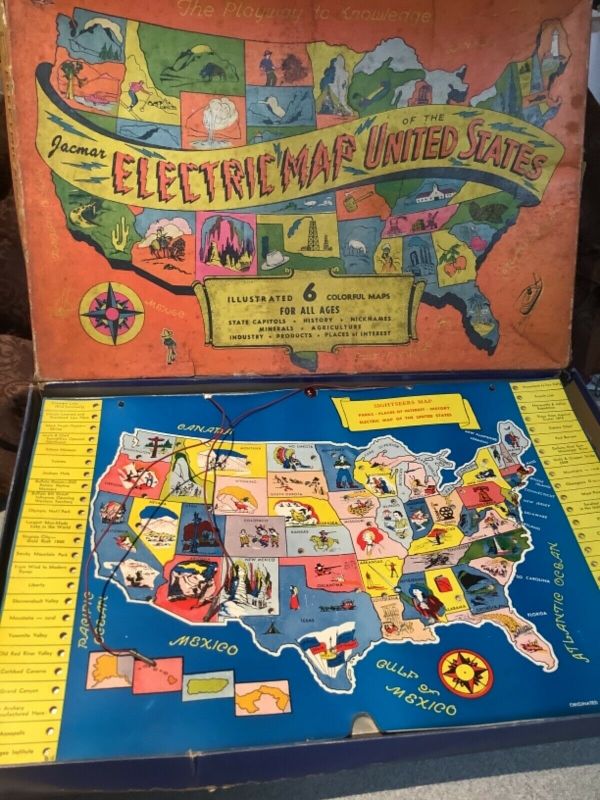 Jacmar Electric Map Of The United - Jacmar Electric Map Of The United States Game Complete 1 19